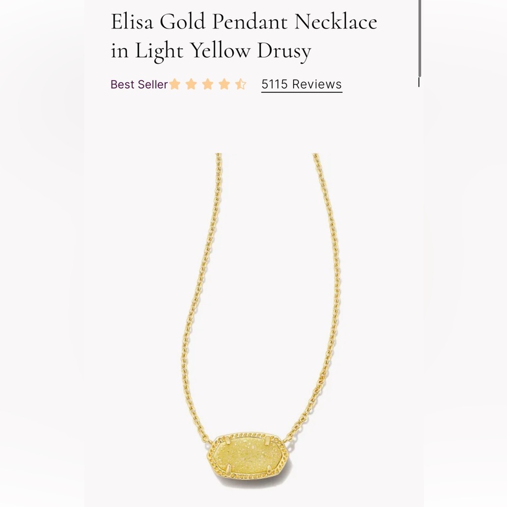 Kendra Scott Elisa gold drusy necklace
